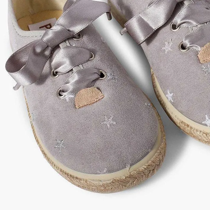 Zapatillas<Pisamonas Zapatillas Bordado Estrellas Cordones Raso