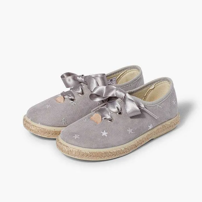 Zapatillas<Pisamonas Zapatillas Bordado Estrellas Cordones Raso