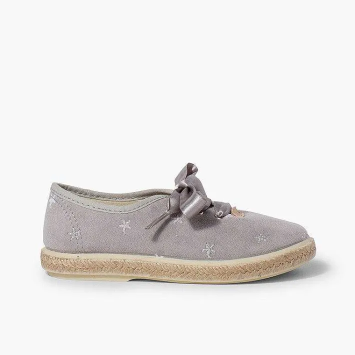 Zapatillas<Pisamonas Zapatillas Bordado Estrellas Cordones Raso