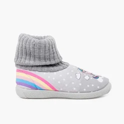 Zapatillas Casa<Pisamonas Zapatillas Casa Cuello Calcetin Lana Unicornio Color Gris