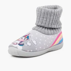 Zapatillas Casa<Pisamonas Zapatillas Casa Cuello Calcetin Lana Unicornio Color Gris