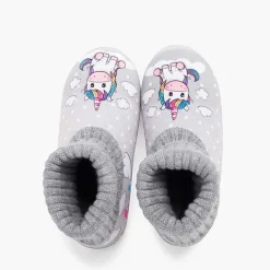 Zapatillas Casa<Pisamonas Zapatillas Casa Cuello Calcetin Lana Unicornio Color Gris