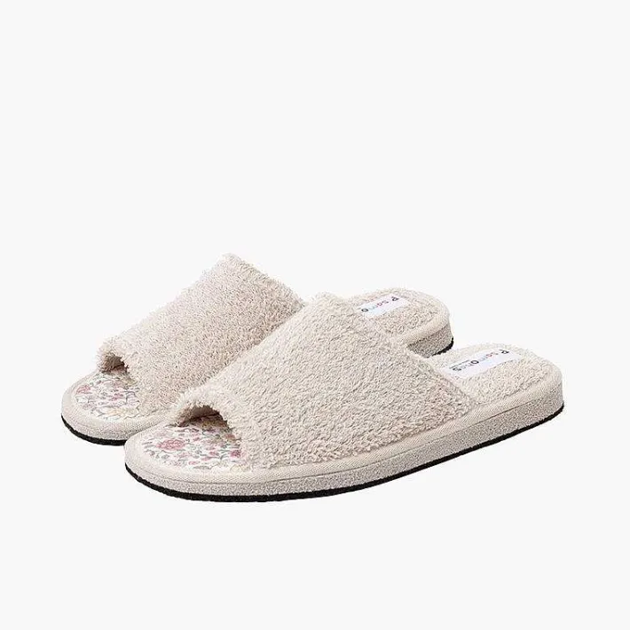 Zapatillas Casa<Pisamonas Zapatillas Casa Toalla Flores Niña Color Beige