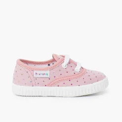 Zapatillas<Pisamonas Zapatillas Cordones Puntitos Metalizados Colores Color Rosa Viejo