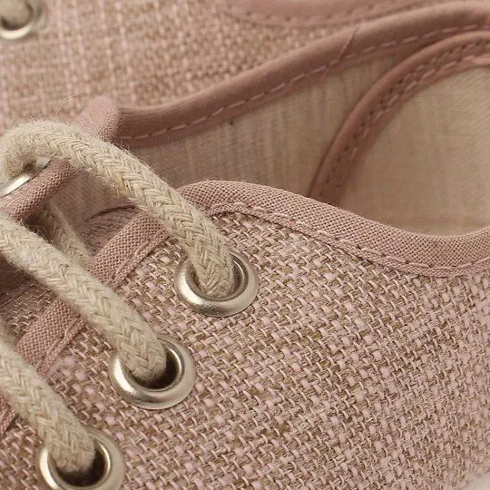 Zapatillas<Pisamonas Zapatillas Lino Con Cordones