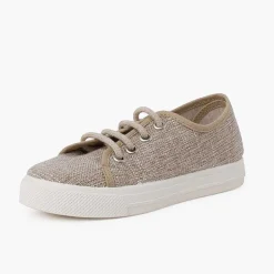 Zapatillas<Pisamonas Zapatillas Lino Con Cordones