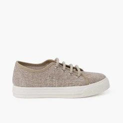 Zapatillas<Pisamonas Zapatillas Lino Con Cordones