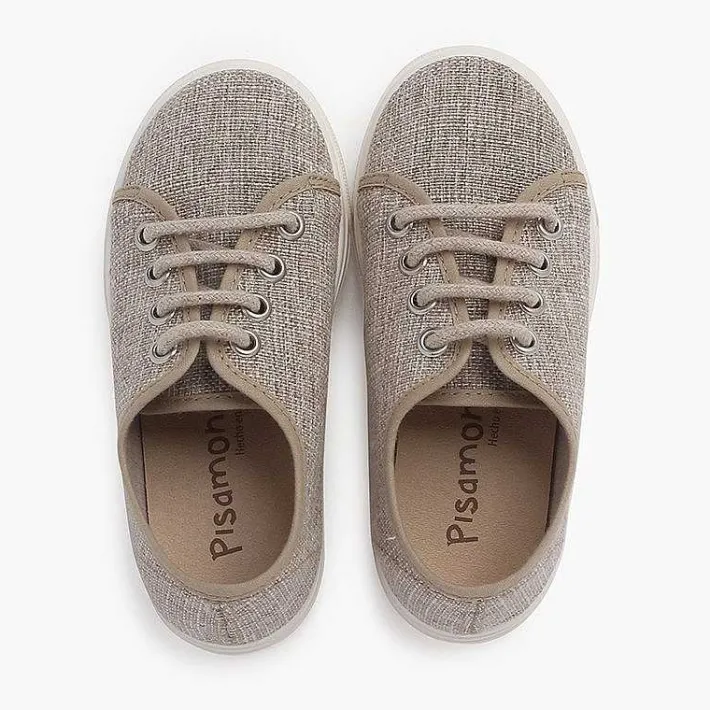 Zapatillas<Pisamonas Zapatillas Lino Con Cordones