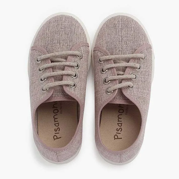 Zapatillas<Pisamonas Zapatillas Lino Con Cordones