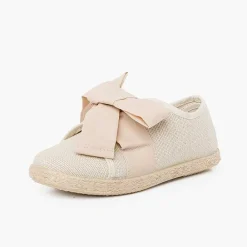 Zapatillas<Pisamonas Zapatillas Lino Con Lazo Y Banda De Yute