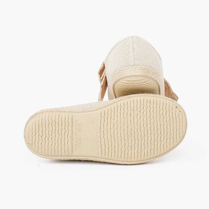 Zapatillas<Pisamonas Zapatillas Lino Con Lazo Y Banda De Yute