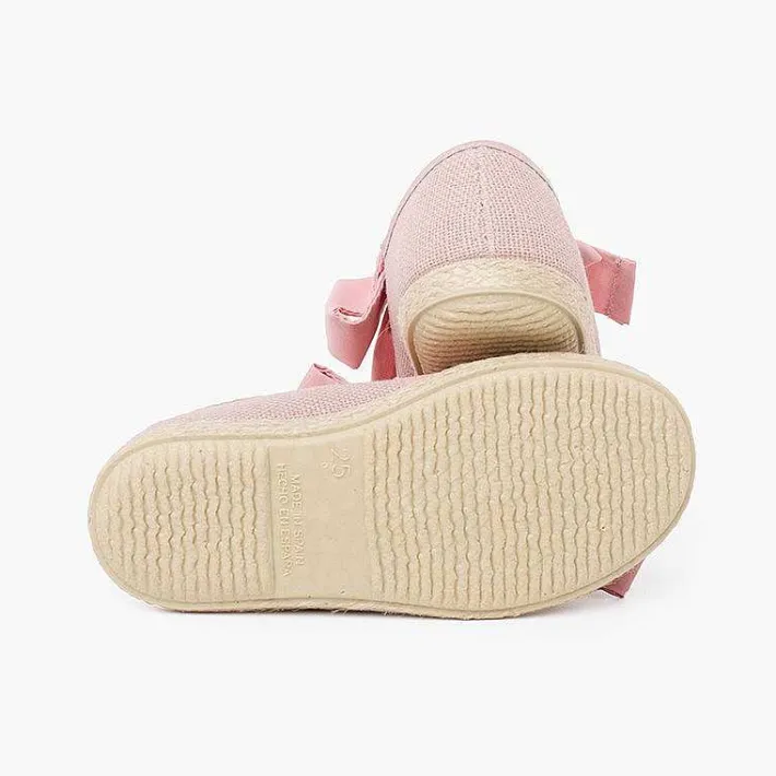 Zapatillas<Pisamonas Zapatillas Lino Con Lazo Y Banda De Yute
