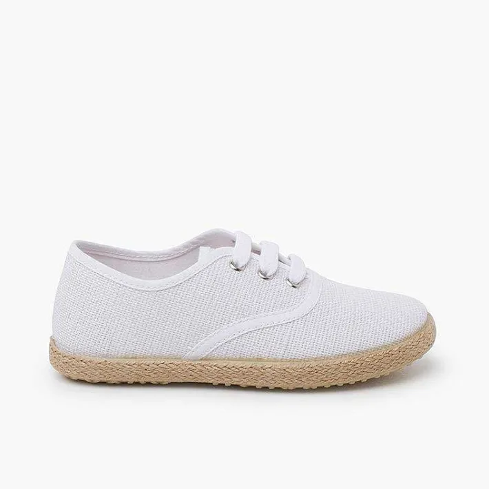 Zapatos Blucher<Pisamonas Zapatillas Lino Cordones Suela Alpargata