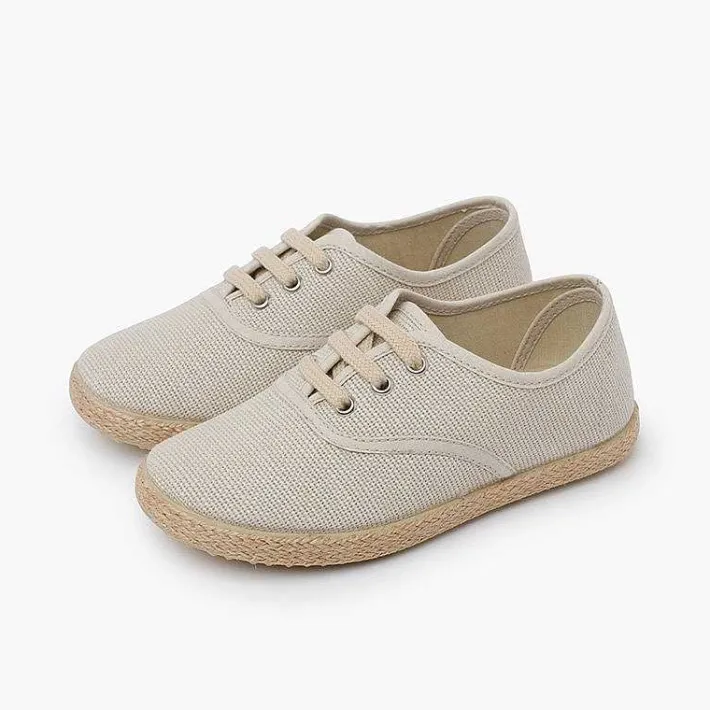 Zapatos Blucher<Pisamonas Zapatillas Lino Cordones Suela Alpargata