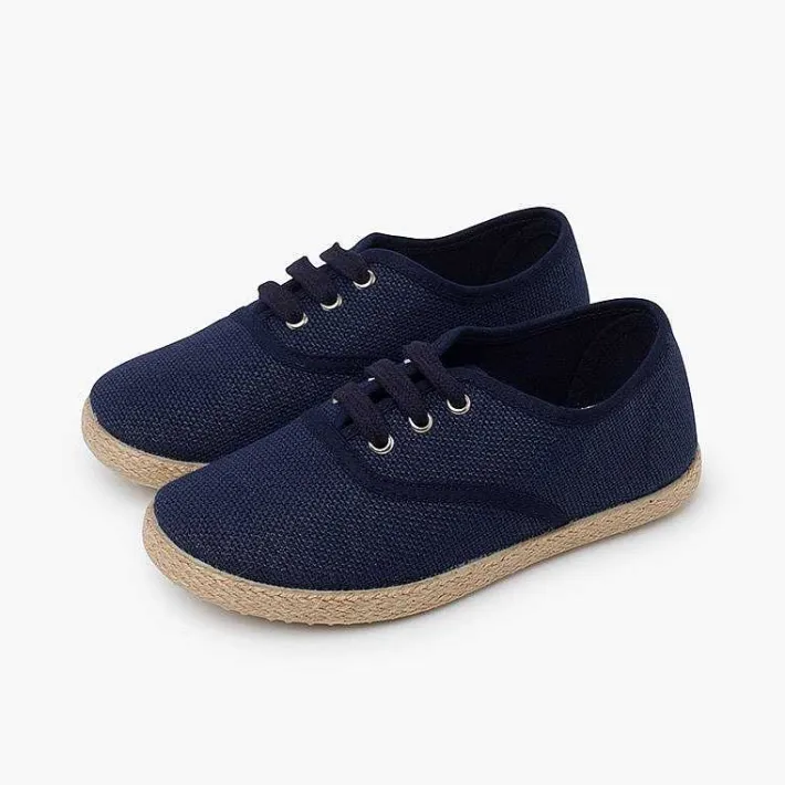 Zapatos Blucher<Pisamonas Zapatillas Lino Cordones Suela Alpargata