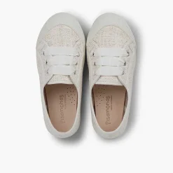 Zapatillas<Pisamonas Zapatillas Lino Purpurina Niña
