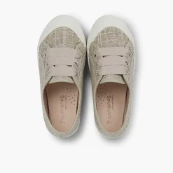 Zapatillas<Pisamonas Zapatillas Lino Purpurina Niña