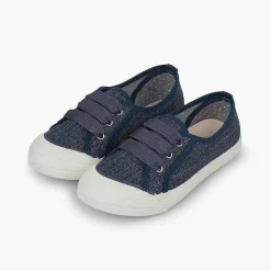 Zapatillas<Pisamonas Zapatillas Lino Purpurina Niña