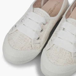 Zapatillas<Pisamonas Zapatillas Lino Purpurina Niña