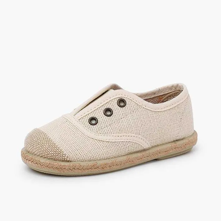 Zapatillas<Pisamonas Zapatillas Lino Sin Cordones Puntera Yute