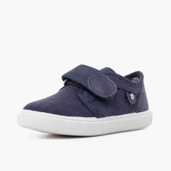 Zapatillas<Pisamonas Zapatillas Lona Cierre Adherente Detalle Piel Color Azul Jeans