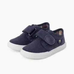 Zapatillas<Pisamonas Zapatillas Lona Cierre Adherente Detalle Piel Color Azul Jeans