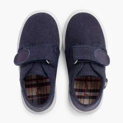 Zapatillas<Pisamonas Zapatillas Lona Cierre Adherente Detalle Piel Color Azul Jeans