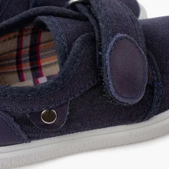 Zapatillas<Pisamonas Zapatillas Lona Cierre Adherente Detalle Piel Color Azul Jeans