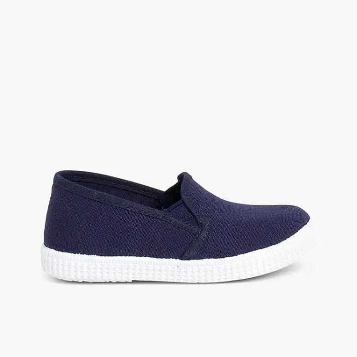 Zapatillas<Pisamonas Zapatillas Lona Con Elastico Y Suela De Goma