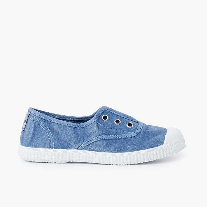 Zapatillas<Pisamonas Zapatillas Lona Efecto Desgastado Sin Cordones
