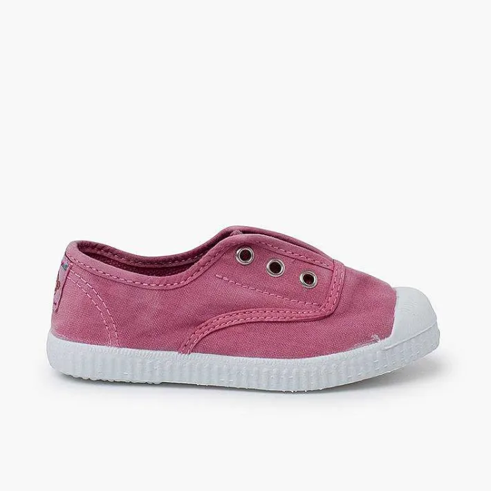 Zapatillas<Pisamonas Zapatillas Lona Efecto Desgastado Sin Cordones
