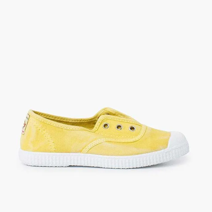 Zapatillas<Pisamonas Zapatillas Lona Efecto Desgastado Sin Cordones