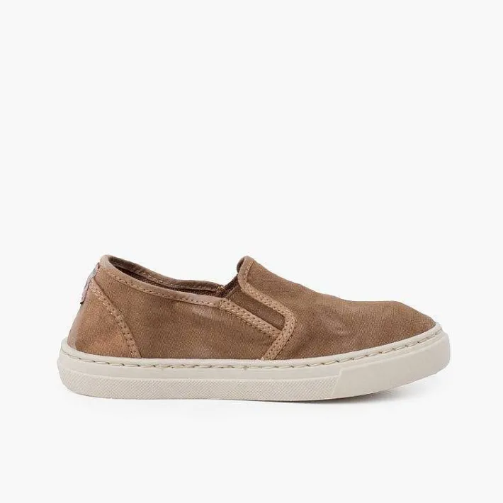 Zapatillas<Pisamonas Zapatillas Lona Lavada Elastico Lateral
