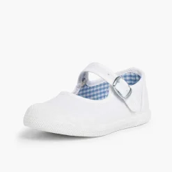 Zapatillas<Pisamonas Zapatillas Lona Niña Con Hebilla Y Puntera De Goma
