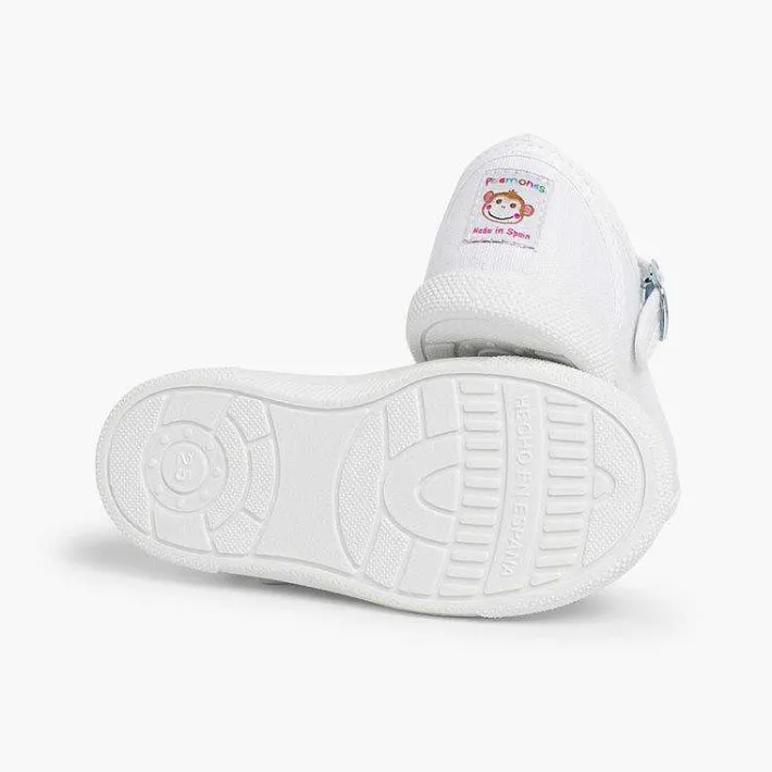 Zapatillas<Pisamonas Zapatillas Lona Niña Con Hebilla Y Puntera De Goma