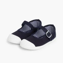 Zapatillas<Pisamonas Zapatillas Lona Niña Con Hebilla Y Puntera De Goma