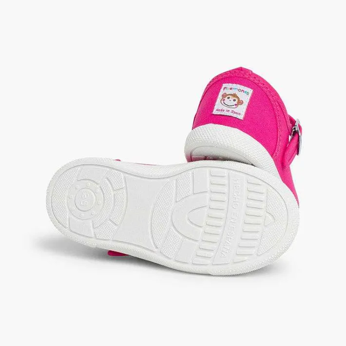 Zapatillas<Pisamonas Zapatillas Lona Niña Con Hebilla Y Puntera De Goma
