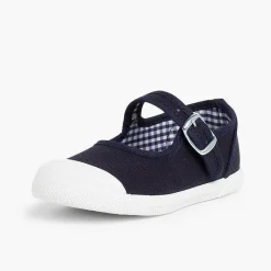Zapatillas<Pisamonas Zapatillas Lona Niña Con Hebilla Y Puntera De Goma