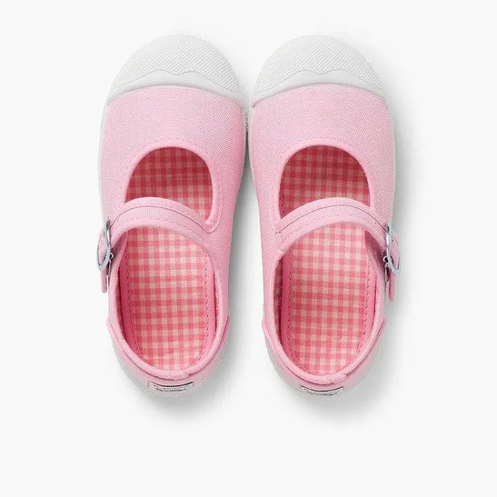 Zapatillas<Pisamonas Zapatillas Lona Niña Con Hebilla Y Puntera De Goma