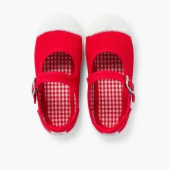 Zapatillas<Pisamonas Zapatillas Lona Niña Con Hebilla Y Puntera De Goma