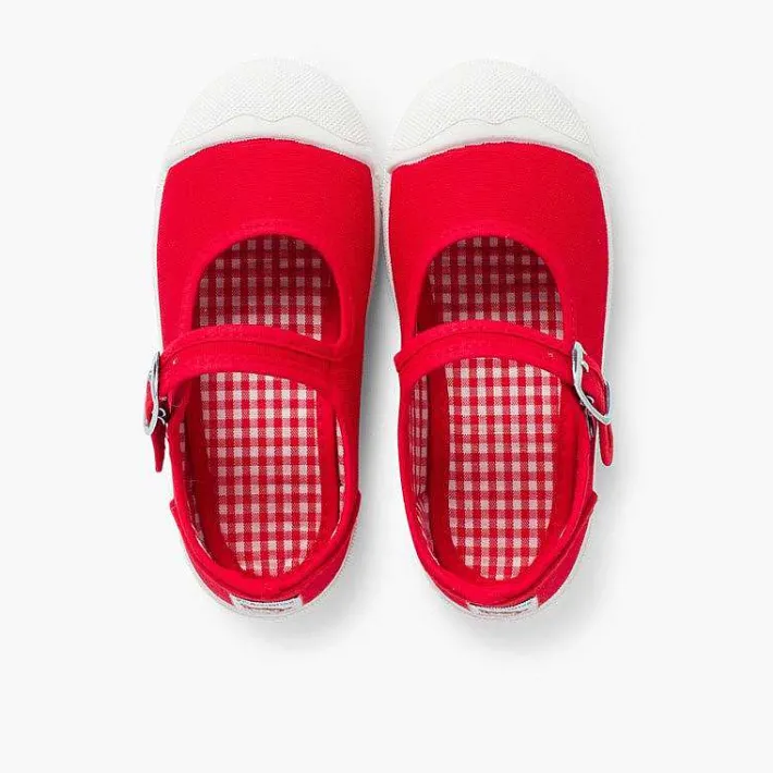 Zapatillas<Pisamonas Zapatillas Lona Niña Con Hebilla Y Puntera De Goma