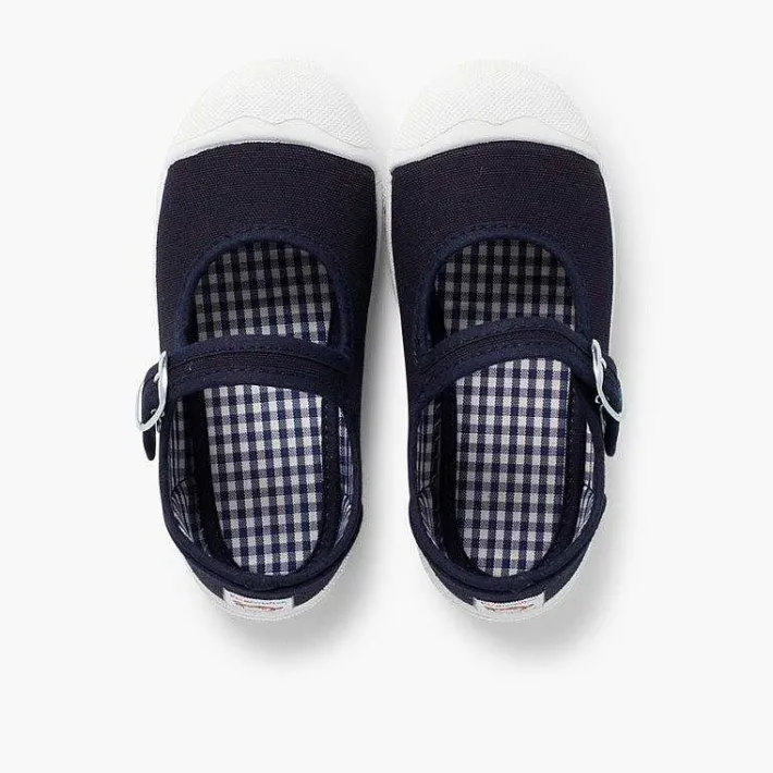 Zapatillas<Pisamonas Zapatillas Lona Niña Con Hebilla Y Puntera De Goma