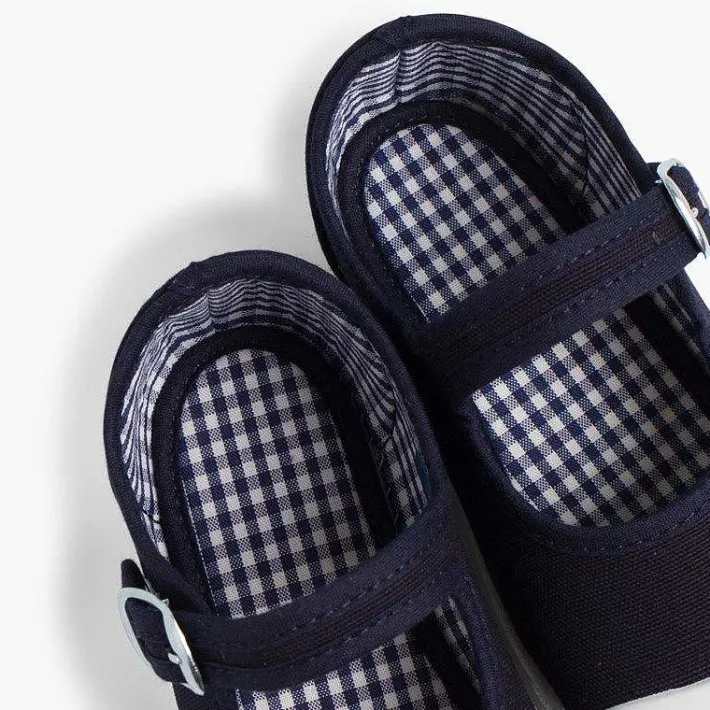 Zapatillas<Pisamonas Zapatillas Lona Niña Con Hebilla Y Puntera De Goma