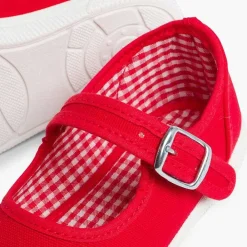 Zapatillas<Pisamonas Zapatillas Lona Niña Con Hebilla Y Puntera De Goma