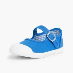 Zapatillas<Pisamonas Zapatillas Lona Niña Con Hebilla Y Puntera De Goma