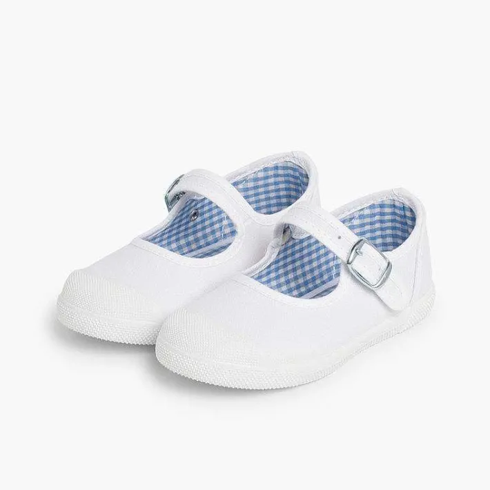 Zapatillas<Pisamonas Zapatillas Lona Niña Con Hebilla Y Puntera De Goma
