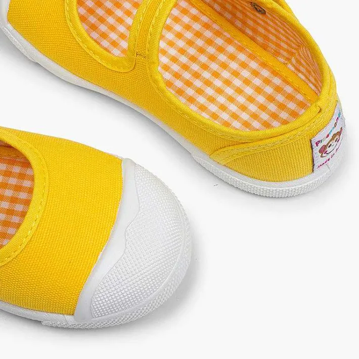 Zapatillas<Pisamonas Zapatillas Lona Niña Con Hebilla Y Puntera De Goma
