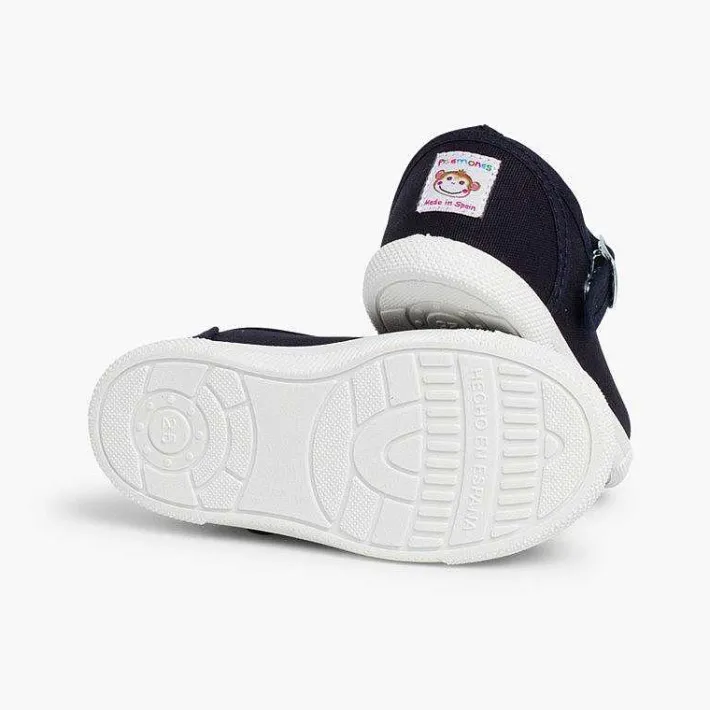 Zapatillas<Pisamonas Zapatillas Lona Niña Con Hebilla Y Puntera De Goma