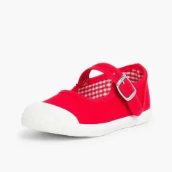 Zapatillas<Pisamonas Zapatillas Lona Niña Con Hebilla Y Puntera De Goma