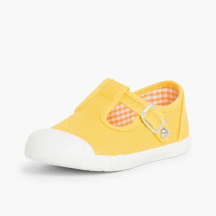 Zapatillas<Pisamonas Zapatillas Lona Niños Puntera Goma Tipo Pepitos